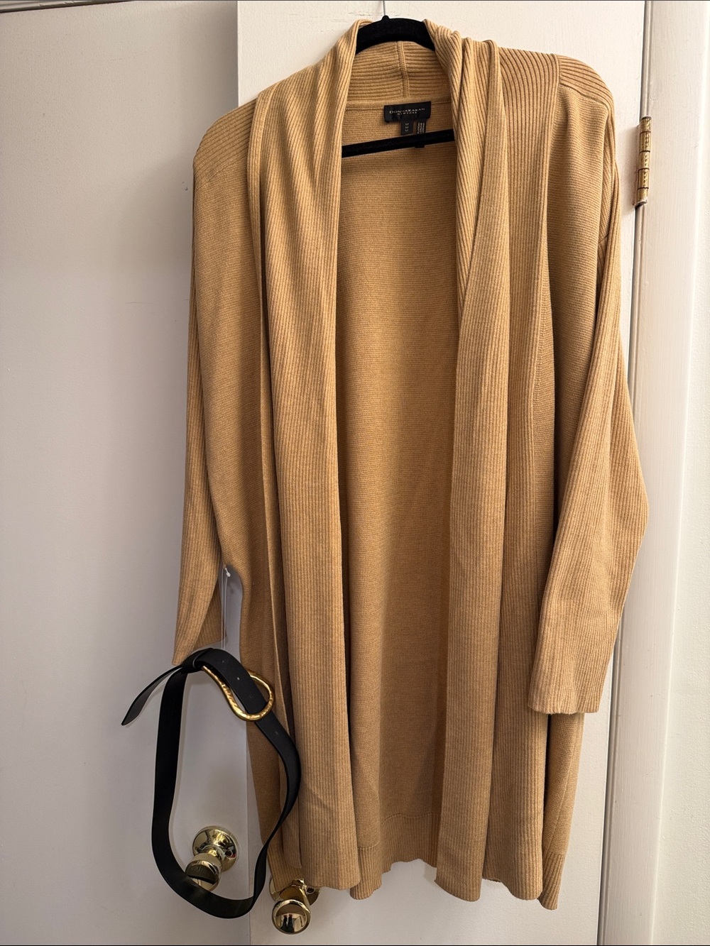 NWT Donna Karan NY belted open front duster cardigan
